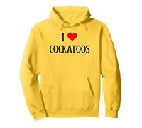 Amo i cacatua I Heart Cockatoos Amante degli Uccelli Birdie Watcher Felpa con Cappuccio