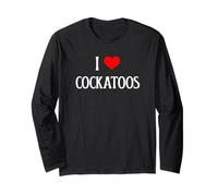 Amo i cacatua I Heart Cockatoos Amante degli Uccelli Birdie Watcher Maglia a Manica