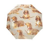 Amo I Cani, Gli Animali Domestici, Gli Animali Ombrello Pieghevole Automatico Ombrelli Antivento Protezione UV da Viaggio per Bambini Ragazzi Ragazze