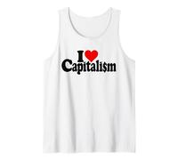 Amo I CAPITALISTI del CAPITALISMO del Cuore Liberi MERCATI Canotta