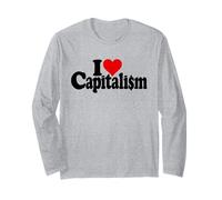 Amo I CAPITALISTI del CAPITALISMO del Cuore Liberi MERCATI Maglia a Manica