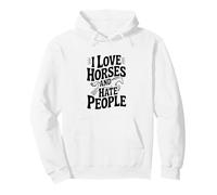 Amo i Cavalli e odio Le Persone Felpa con Cappuccio