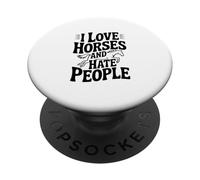 Amo i cavalli e odio le persone PopSockets PopGrip Adesivo