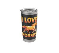 Amo i cavalli Galoping Passion Style Bicchiere termico in acciaio inox doppia parete