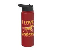 Amo i cavalli Galoping Passion Style Stainless Steel Insulated Water Bottle