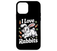 Amo i conigli Happy Bunny Carrot Fun Custodia per iPhone 12 mini
