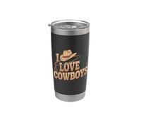 Amo i cowboy Bicchiere termico in acciaio inox doppia parete