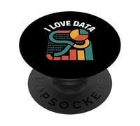 Amo i dati Grafico Binario Appassionato PopSockets PopGrip Adesivo