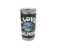 Amo i delfini Marine Life Passion Bicchiere termico in acciaio inox doppia parete