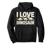 Amo i Dinosauri Fun Jurassic Style Felpa con Cappuccio