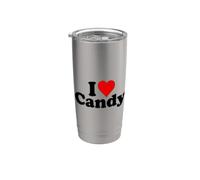 Amo i dolci a forma di cuore Bicchiere termico in acciaio inox doppia parete