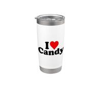 Amo i dolci a forma di cuore Bicchiere termico in acciaio inox doppia parete