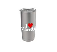 Amo i dolci a forma di cuore Bicchiere termico in acciaio inox doppia parete