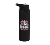Amo i Draghi Mistico Fantasy Lovers Stainless Steel Insulated Water Bottle