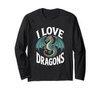 Amo i Draghi Mitici Amanti delle Creature Maglia a Manica
