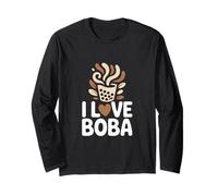 Amo i Fan delle Bevande a Bolle di tè Boba Maglia a Manica