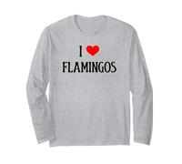 Amo i Fenicotteri I Heart Flamingos Amante degli Uccelli Birdie Bird-Watcher Maglia a Manica
