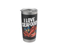 Amo i frutti di mare appassionati di creature oceaniche Bicchiere termico in acciaio inox doppia parete