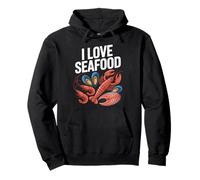 Amo i frutti di mare appassionati di creature oceaniche Felpa con Cappuccio