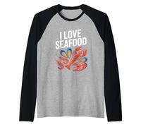 Amo i frutti di mare appassionati di creature oceaniche Maglia con Maniche Raglan