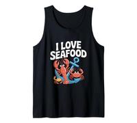 Amo i frutti di mare con crostacei felici Canotta