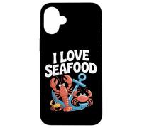 Amo i frutti di mare con crostacei felici Custodia per iPhone 16 Plus