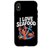 Amo i frutti di mare con crostacei felici Custodia per iPhone X/XS
