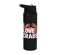 Amo i granchi appassionati di creature marine Stainless Steel Insulated Water Bottle