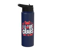 Amo i granchi, simpatiche creature marine divertenti Stainless Steel Insulated Water Bottle