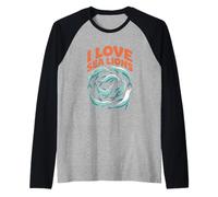 Amo i Leoni marini Amanti dei mammiferi marini Maglia con Maniche Raglan