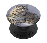 AMO I LEOPARDI DELLE NEVI IL LEOPARDO DELLE NEVI IL GATTO SELVATICO PopSockets PopGrip Adesivo