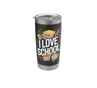 Amo i libri scolastici Globe Learning Passion Bicchiere termico in acciaio inox doppia parete