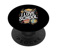 Amo i libri scolastici Globe Learning Passion PopSockets PopGrip Adesivo