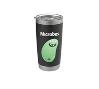 Amo i microbi | Batteri del virus della microbiologia Bicchiere termico in acciaio inox doppia parete
