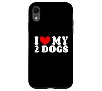 Amo i miei 2 cani, amo i miei 2 cani Proprietario di due cani Custodia per iPhone XR