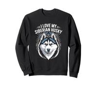 Amo i Miei Amanti dei Cani Siberian Husky Felpa