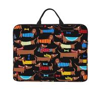 Amo i miei cani bassotti, Custodia per laptop da 14 pollici, borsa per notebook, custodia per laptop, valigetta con maniglia
