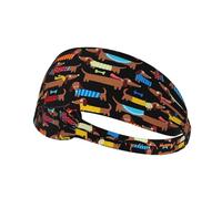 Amo i miei cani bassotti,Fascia elastica per capelli multiuso unisex, fascia antisudore sportiva
