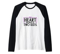 Amo i Miei Due Figli Maglia con Maniche Raglan