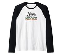 Amo i Miei Libri per Gli Amanti dei Libri Maglia con Maniche Raglan