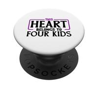 Amo i miei quattro figli PopSockets PopGrip Adesivo