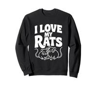 Amo i Miei ratti Cute Pet Lovers Rat Life Felpa