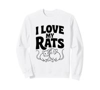 Amo i Miei ratti Cute Pet Lovers Rat Life Felpa