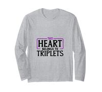 Amo i Miei Tre Gemelli Maglia a Manica