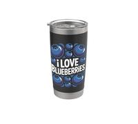 Amo i mirtilli Fresh Berry Passion Bicchiere termico in acciaio inox doppia parete