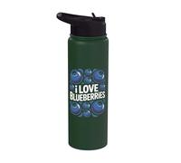 Amo i mirtilli Fresh Berry Passion Stainless Steel Insulated Water Bottle