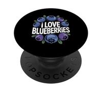 Amo i mirtilli, simpatica grafica con frutti di bosco PopSockets PopGrip Adesivo