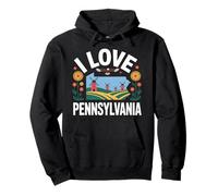 Amo i mulini a Vento della Pennsylvania Felpa con Cappuccio