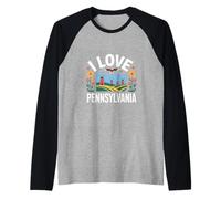 Amo i mulini a Vento della Pennsylvania Maglia con Maniche Raglan