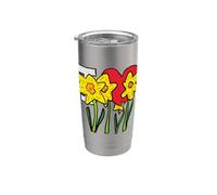 Amo i narcisi Bicchiere termico in acciaio inox doppia parete